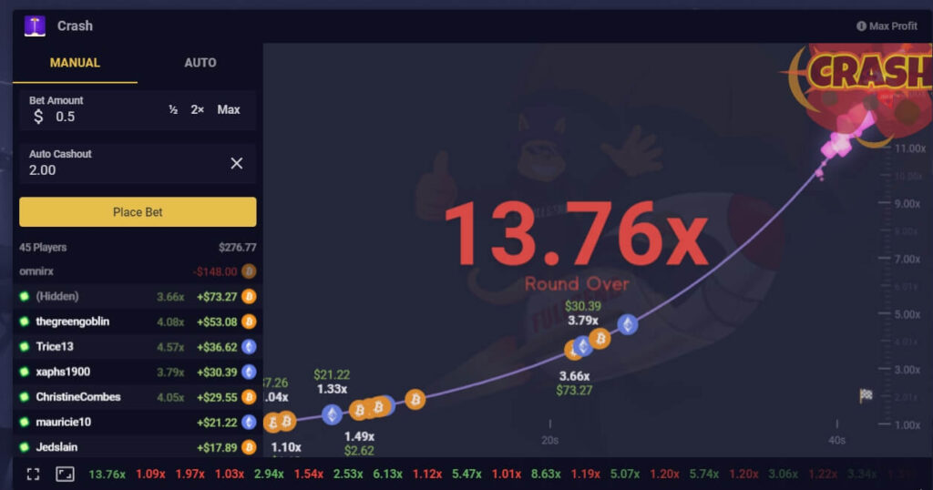 Roobet Crash how to play