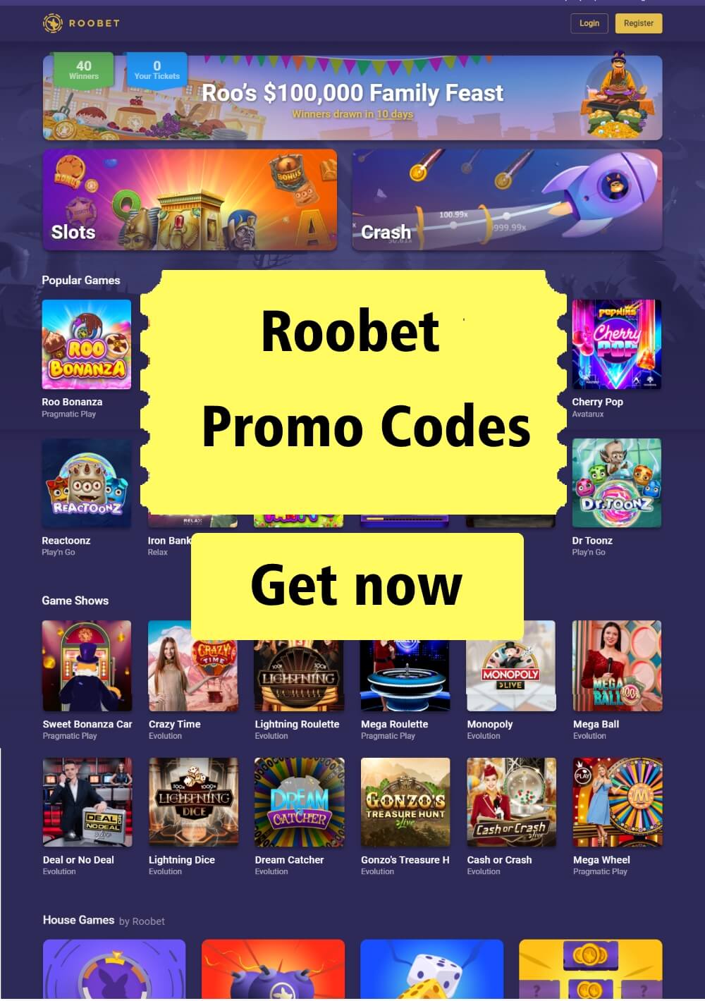 Código promocionales de Roobet April 2024