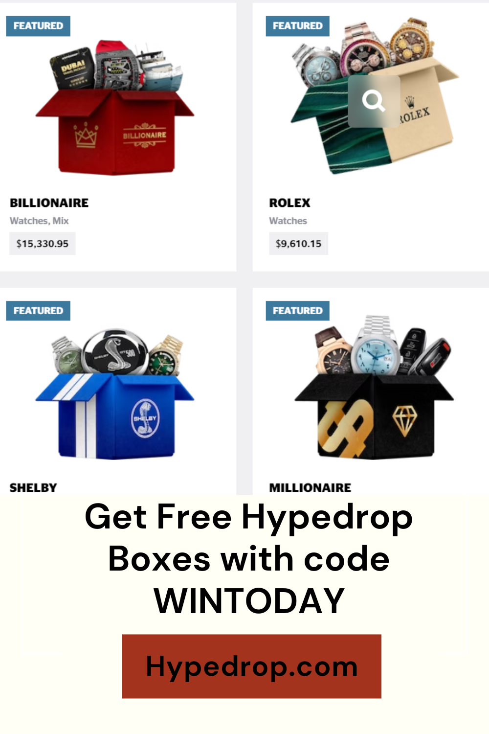 Hypedrp codes for free free Hypedrop box