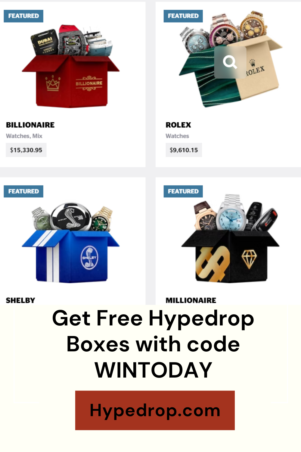 HypeDrop Promo Codes 3 FREE Boxes August 2023