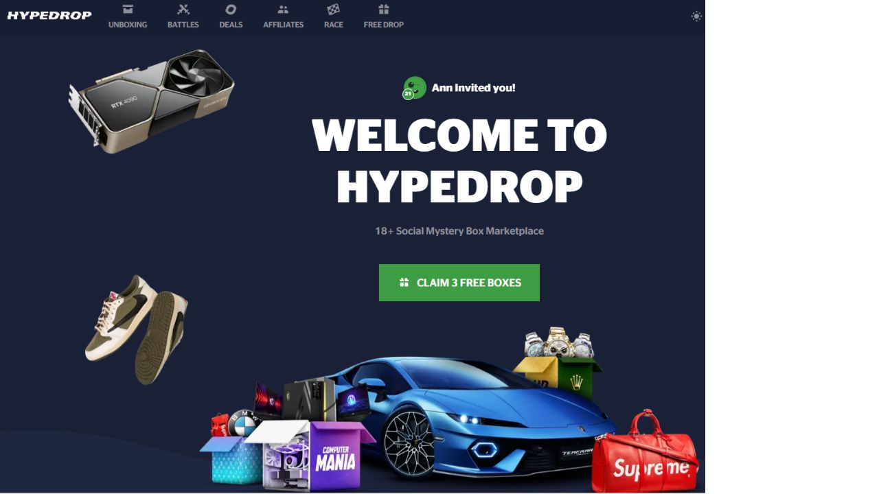Hypedrop Promo Codes Free Box