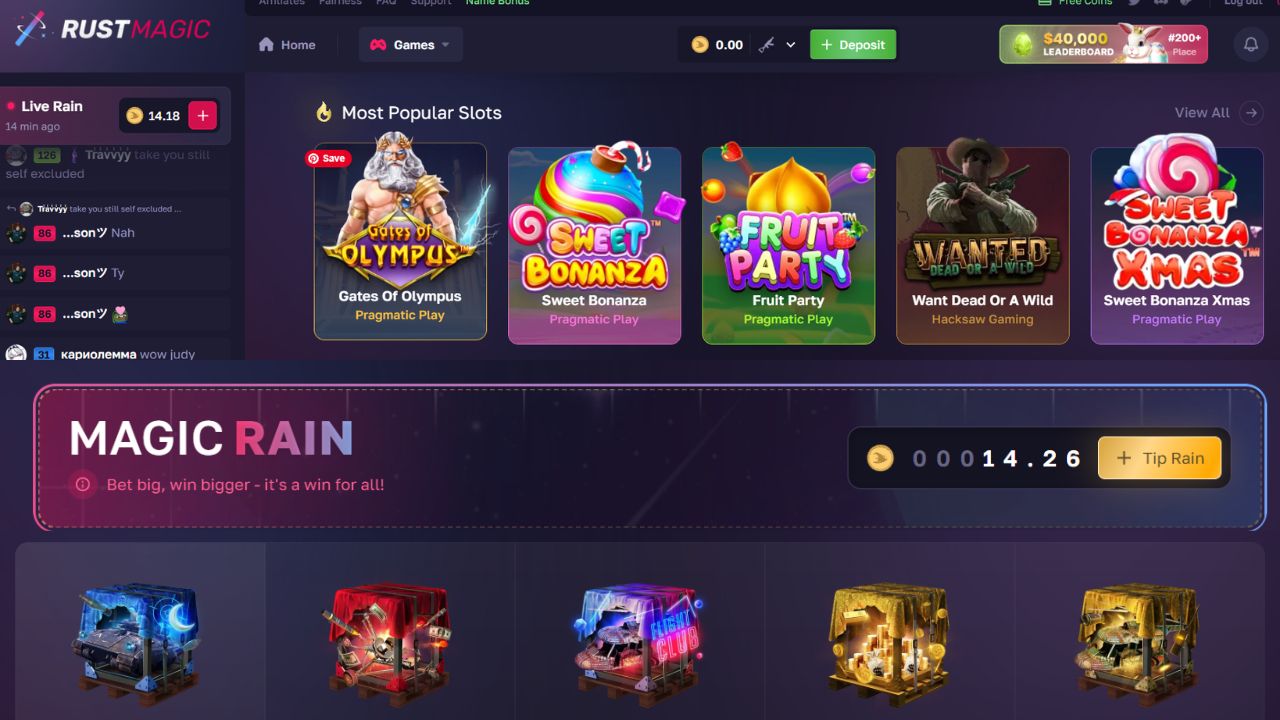 RustMagic Promo Code 2026: WINTODAY – Get Free Coins and Deposit Bonus