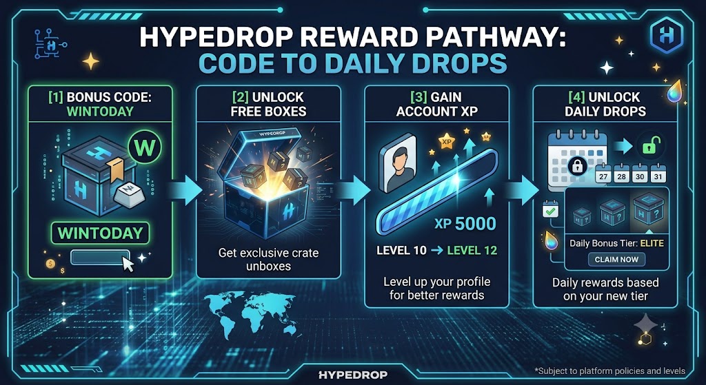 Hypedrop code WINTODAY