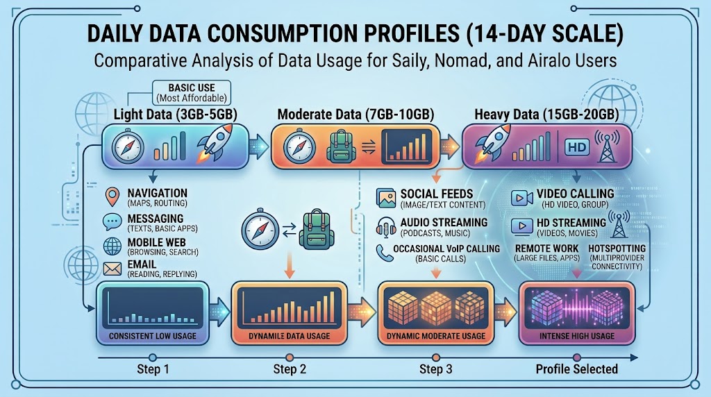 Estimating Data Usage for a 14-Day Trip