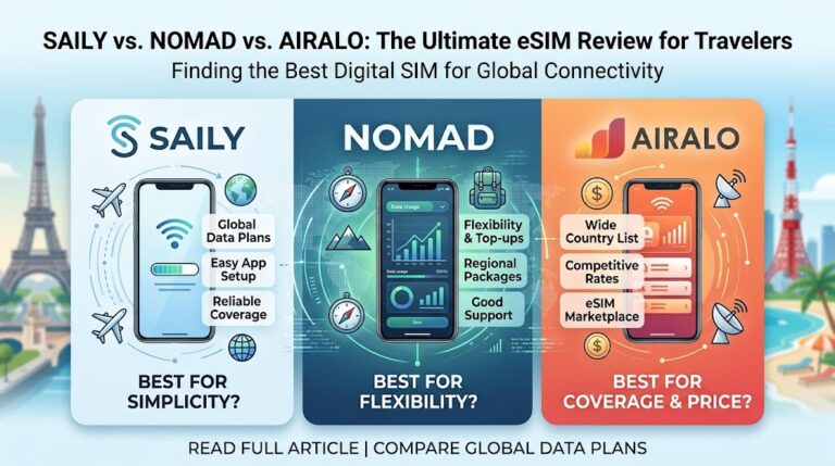 Saily vs Nomad vs Airalo eSIM Review: The 2026 Data Breakdown