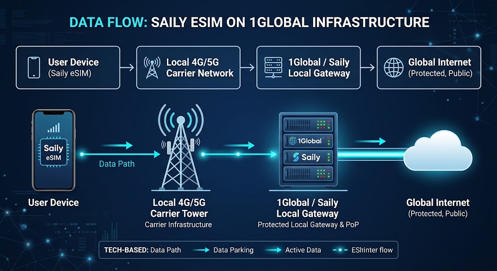 saily esim data flow